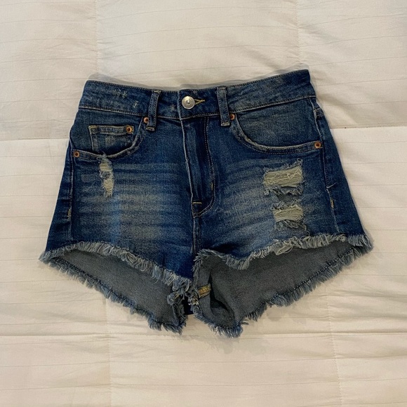H&M Denim - H&M High Waisted Jean Shorts
